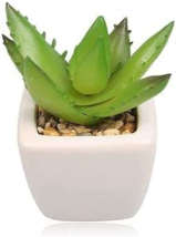 Faux Succulents in Pots Set of 2 Realistic Mini Succulents Artificial Plants Ind - £37.43 GBP