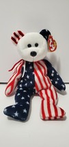 Rare 1999 TY &quot;Spangle&quot; White Face Beanie Baby with Multiple Errors - £18.34 GBP