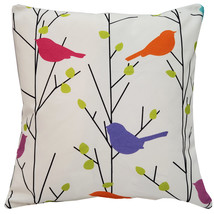 Spring Birds 15x15 Decorative Pillow, with Polyfill Insert - £19.94 GBP