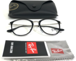 Ray-Ban Eyeglasses Frames RB7140 5852 Black Silver Clear Round 51-20-150 - $197.99