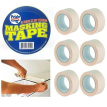 6 Rolls Masking Tape 2&quot; X 20Yd Painting Wall Paint Multi Surface General... - £35.39 GBP