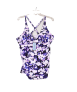 Yonique Women&#39;s Tankni Bathing Suit Top  Purple Floral Size XXL - $28.08