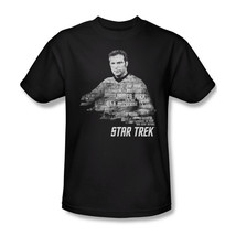 Star Trek Captain Kirk Words Black Short Sleeve Adult T-Shirt NEW UNWORN - £11.59 GBP