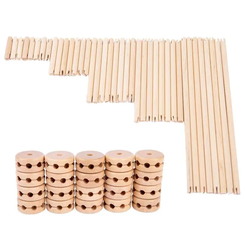 STEM Building Building Blocks Set Wooden Blocks Hone Fine Motor Skills - £16.19 GBP+