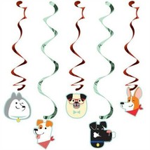 Dog Party Hanging Dangler Decorations 3 30&quot; and 2 39&quot; 5 Pack Foil Decora... - £14.15 GBP