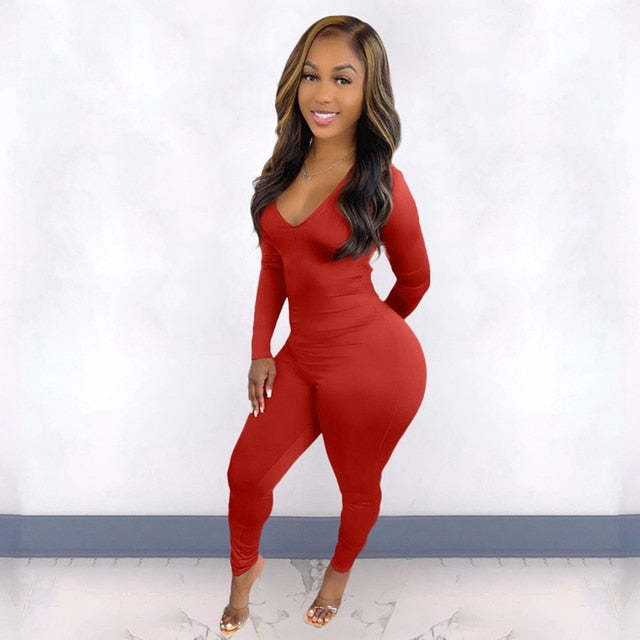 Solid Stretchy Push Up One Piece Sport Jumpsuit Item image 7