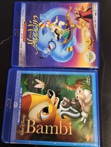 Lot Of 2 Disney&#39;s: Aladdin [Bd+Dvd] + Bambi [Diamond Ed.] [Bd Only / No Dvd] - $6.92