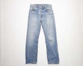 Vtg 80s Levis 20502-0217 Mens 31x32 Thrashed Button Fly Straight Leg Jeans USA - £87.00 GBP