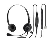 Telephone Headset With Rj9 Jack For Office Landline Deskphone, With Mic ... - $54.99