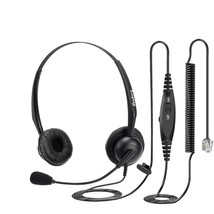 Telephone Headset With Rj9 Jack For Office Landline Deskphone, With Mic Mute Vol - £43.95 GBP