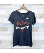 San Francisco Giants Nike Tee Gray Graphic Logo Athletic Cut MLB Womens ... - $16.82
