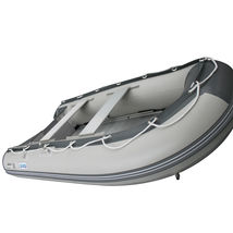BRIS 9.8 ft Inflatable Boat Dinghy Pontoon Boat Tender Fishing Raft Gray image 3