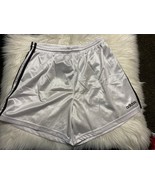 Vintage Adidas Men&#39;s White 3-Stripes Shorts Size L Large - $41.14 CAD