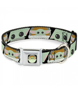 Star Wars The Mandalorian The Child Grogu 1&quot; Wide Dog Collar Multi-Color - £27.34 GBP