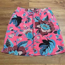 Ann Taylor LOFT Floral Pull On Skirt Pink Blue Womens Size Small Butterfly - £22.07 GBP