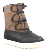 Cat &amp; Jack Boys&#39; Black Brown Ivan Thermolite Zippered Winter Boots NWT - £12.50 GBP