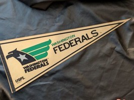 1982 USFL Washington Federals Eagle Logo Full Size 12 x 30 Pennant Defunct - $19.79