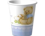 Sweet Bear Blue Paper Cups Baby Shower Party Supplies 9 oz 8 Per Package - £2.54 GBP