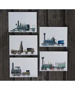 Set of Five &#39;87 USPS Postcards Early Steam Railway Locomotives Trains MINT! - £3.97 GBP