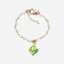 Handmade Czech Glass Beads Crystal Bracelets - Candy Mint Delight - £36.76 GBP
