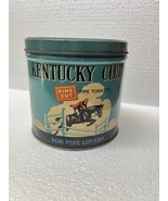 Vintage Antique Empty KENTUCKY CLUB PIPE TOBACCO Round Tin 5.25” Tall - $67.68 CAD