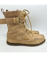 Sperry Top Sider Starpoint Lace Up Boots Size 8.5 Tan Leather - $1,256.53 MXN