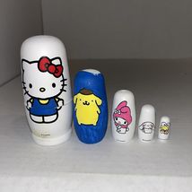 Hello Kitty Sanrio Wooden Nesting Dolls Set Of 5 Melody, Keroppi, Cinnar... - $28.77