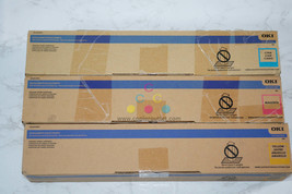 3 OEM Oki ES9465, ES9475 CMY Toner Cartridges 45643505,45643506,45643507 - £255.41 GBP