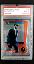 1999 1999-00 Topps Chrome #115 Elton Brand RC Rookie Chicago Bulls PSA 9 Mint - £11.58 GBP