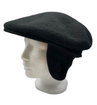 Wool Ivy Cap Grandpa Winter Hat Earflaps Thick Warm Dad Retro Beret Size L - $12.07
