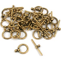 Bali Toggle Clasp Antique Gold Plated 13mm Approx 23 - $7.72