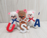 ANNALEE 2020 3&quot; &quot;USA MICE&quot; 4TH OF JULY PATRIOTIC #260020 NEW WITH FLAWS - $24.74