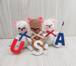 Annalee 2020 3&quot; &quot;Usa Mice&quot; 4TH Of July Patriotic #260020 New With Flaws - £19.38 GBP