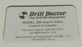 Drill Doctor Model 300 User&#39;s Video VHS Instructional Original VCR Tape - $9.95