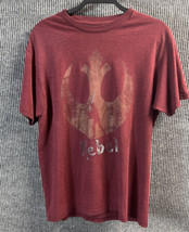 Star Wars T-Shirt Mens Medium (38/40) Rebel Alliance Maroon Red Graphic ... - $13.10