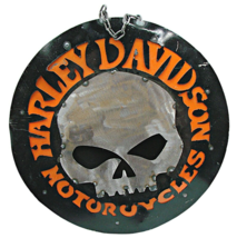Harley Davidson Willie G Large 15&quot; Metal Wall Hanging Handmade Motorcycle Biker - £46.07 GBP