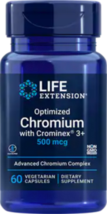 THREE BOTTLES $8.50 Life Extension Optimized Chromium Crominex 60 veg caps image 1