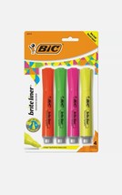 Bic Brite Liner Grip Xl Highlighter - Chisel Marker Point Style - Fluorescent - £6.18 GBP