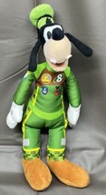 Disney GOOFY Plush Toy 10” Race Car Driver Plush Stuffed Animal Racing Suit - £11.00 GBP