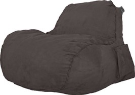 Nest Chair Lounge Ebony Black Microfiber Shredded Foam Removable Cover Zipper - £382.32 GBP