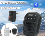 ABBREE Walkie Talkie Wireless Bluetooth Handheld Speaker Mic Shoulder Mi... - £47.72 GBP