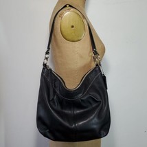 Coach Vintage Soho Pleated Shoulder Bag Black Leather F13764 Single Strap - £55.35 GBP