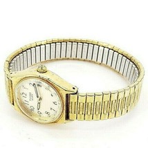 Vintage Womans Pulsar Quartz Watch v827-O92L Speidel U.S.A Gold Band - $15.74