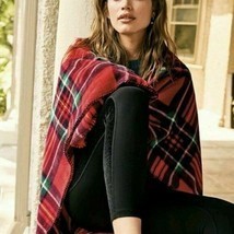 New Victoria&#39;s Secret Soft  Cozy Fleece Blanket Red Plaid Tartan Holiday... - $29.69
