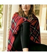 New Victoria's Secret Soft  Cozy Fleece Blanket Red Plaid Tartan Holiday Blanket - $29.69