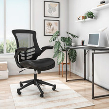 Stylish Mid-Back Mesh Office Chair with Adjustable Arms, Black - £143.61 GBP