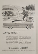 1955 Print Ad Chevrolet Bel Air Sport Coupe Cars Fisherman Fly Fishing i... - $21.58