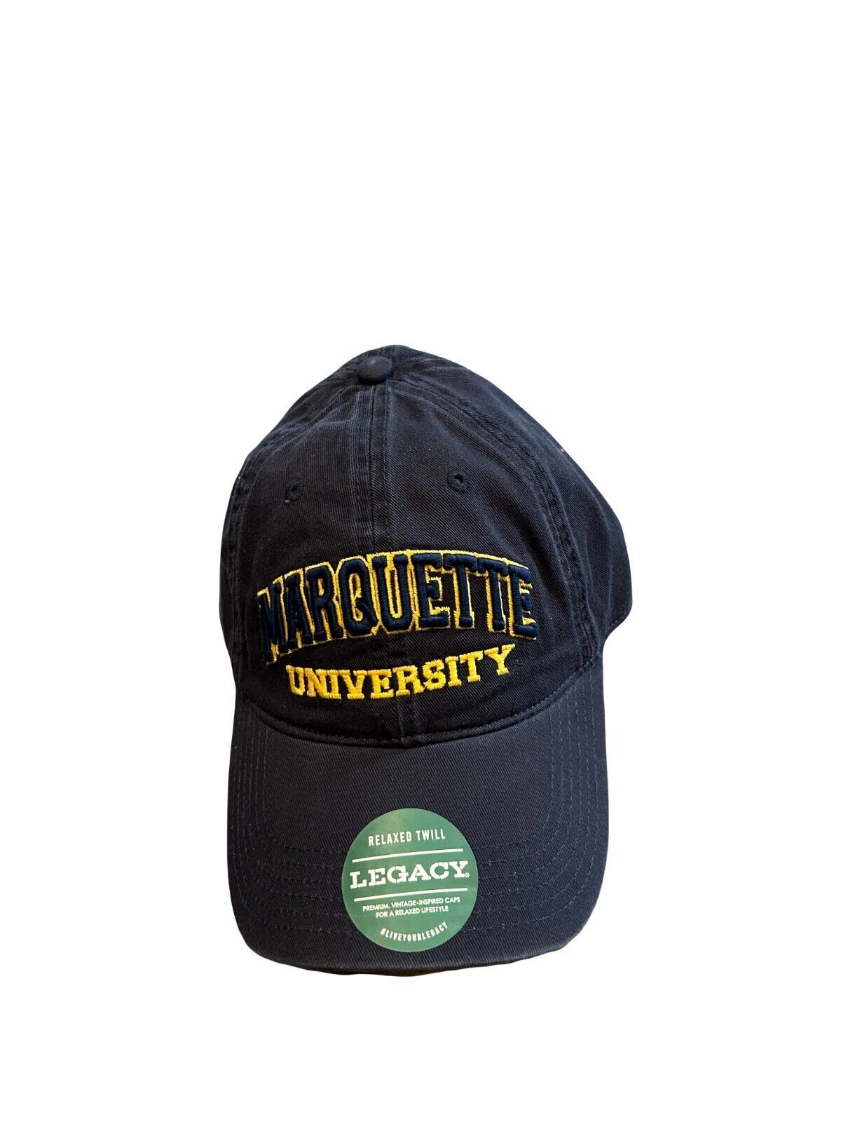 Primary image for NWT New Marquette University Golden Eagles Legacy Navy Vintage Inspired Prep Hat