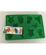 Vintage 1998 jello holdiay jigglers mold green plastic santa snowman tre... - €17,15 EUR