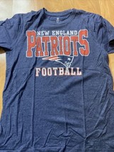 NFL Team Apparel New England Patriots Tee Shirt Men’s Medium Cotton Blue  - $13.85